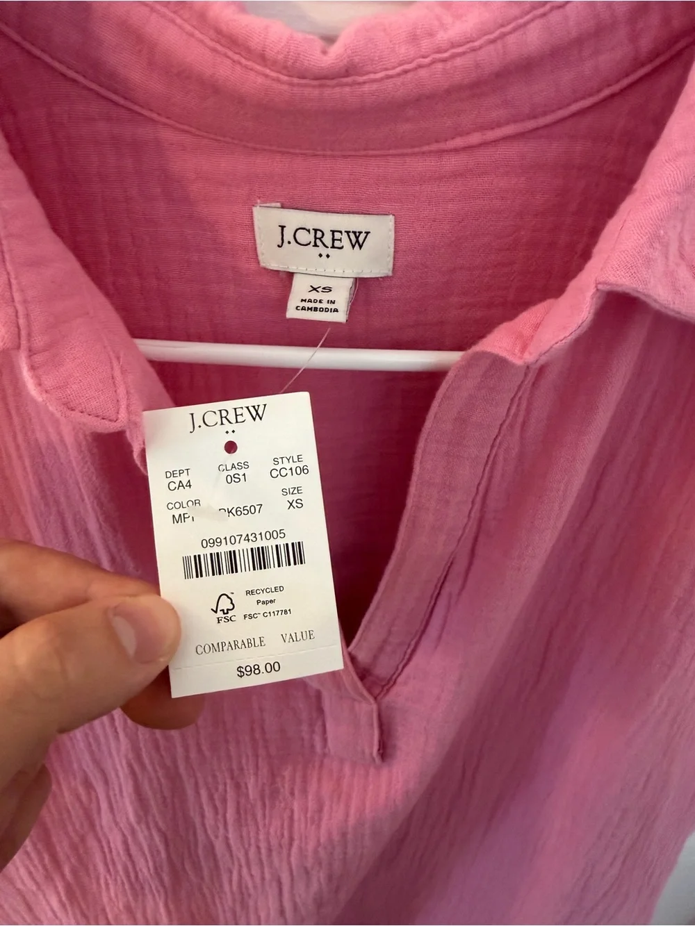 J. Crew Women’s Pink Polo Dress with Pockets